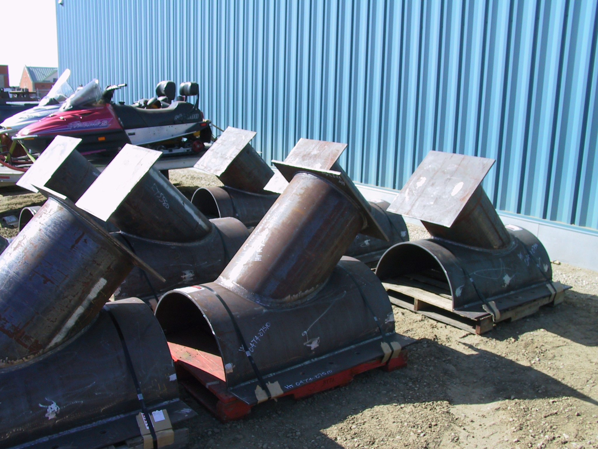 Fabricated pipe support components